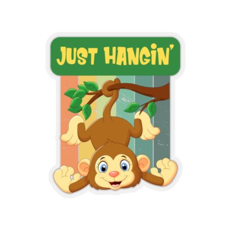 Monkey Just Hangin' Kiss-Cut Sticker - Image 4