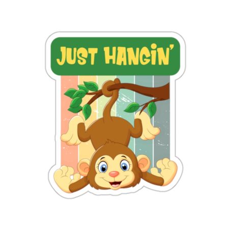 Monkey Just Hangin' Kiss-Cut Sticker