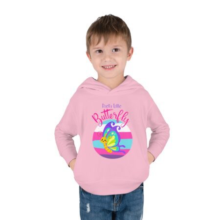 Butterfly Toddler Pullover Fleece Hoodie - Image 3